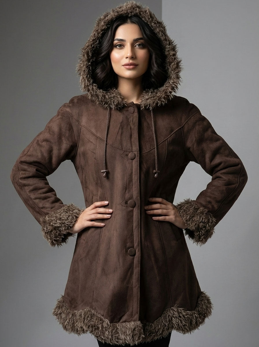 594 Women's Long Coat Designer Style | Chic Elegant Wear Pakistan - velnoor