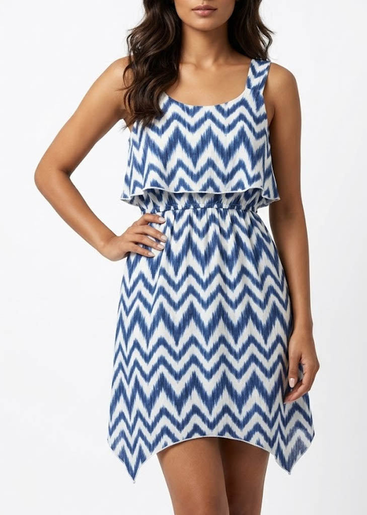 Imported Western mini dress chiffon mini dress No-1288 Velnoor Store