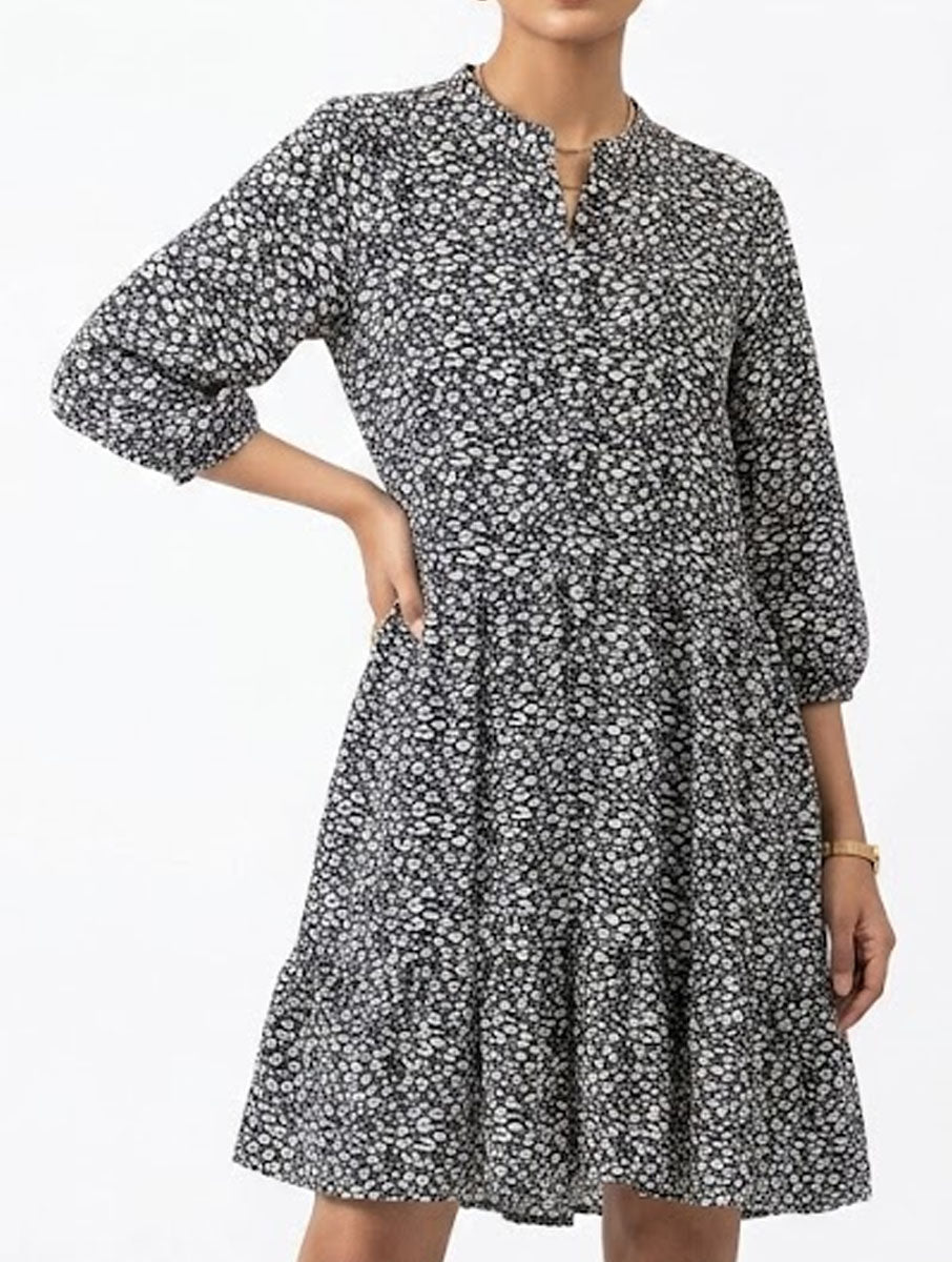 Imported Western mini dress chiffon mini dress No-2595 Velnoor Store