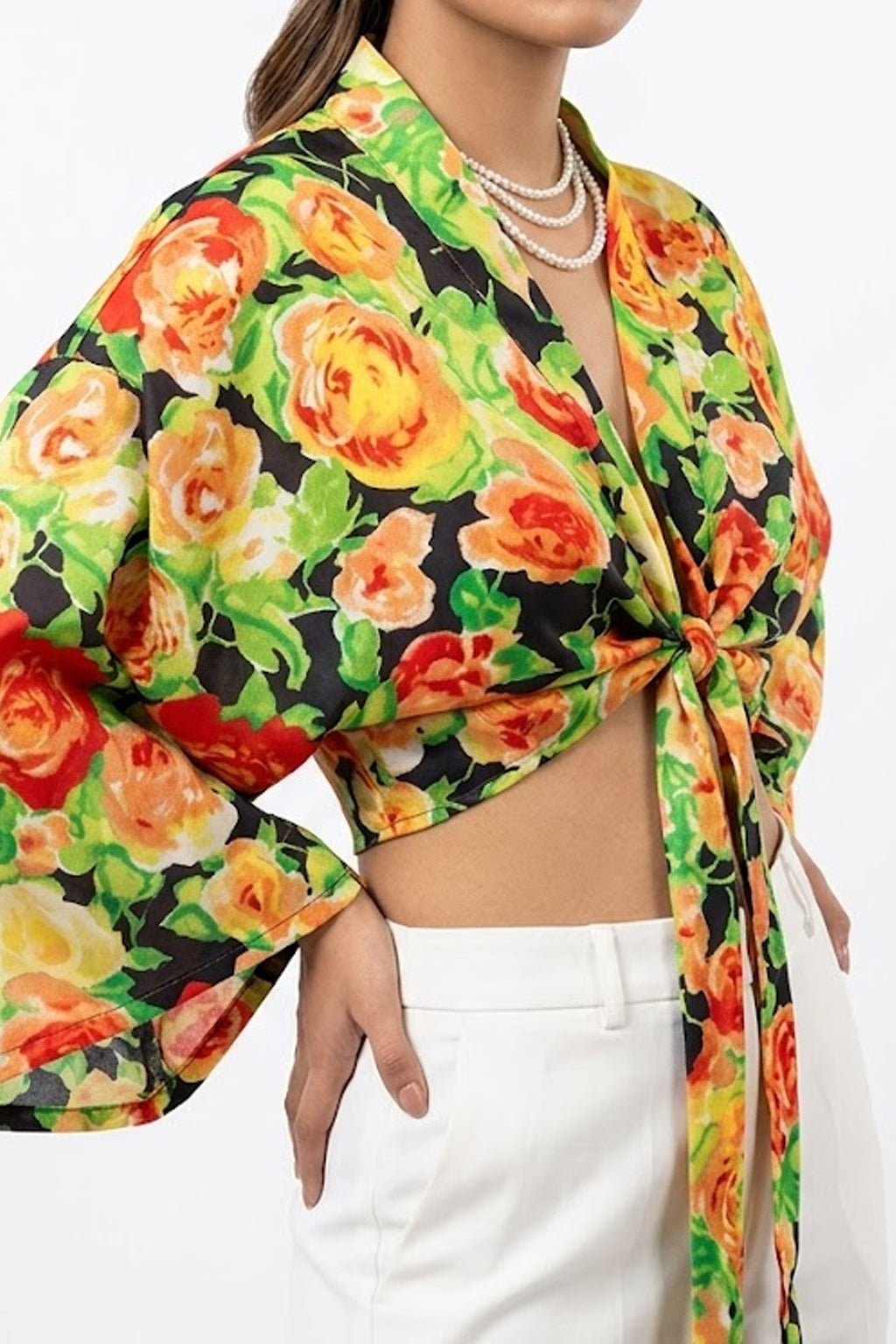 Imported crop top linen crop top No-1091 Velnoor Store