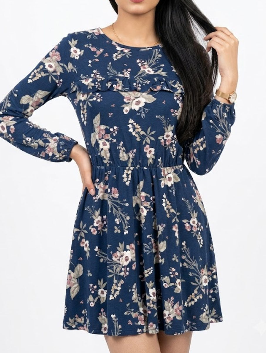 Imported Western mini dress chiffon mini dress No-2597 Velnoor Store