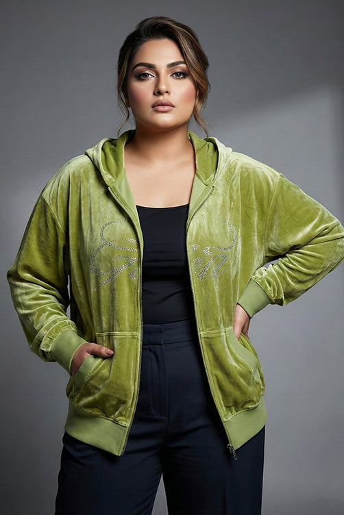 1087 Fashion Velvet Jacket for Women – Branded Winter Style