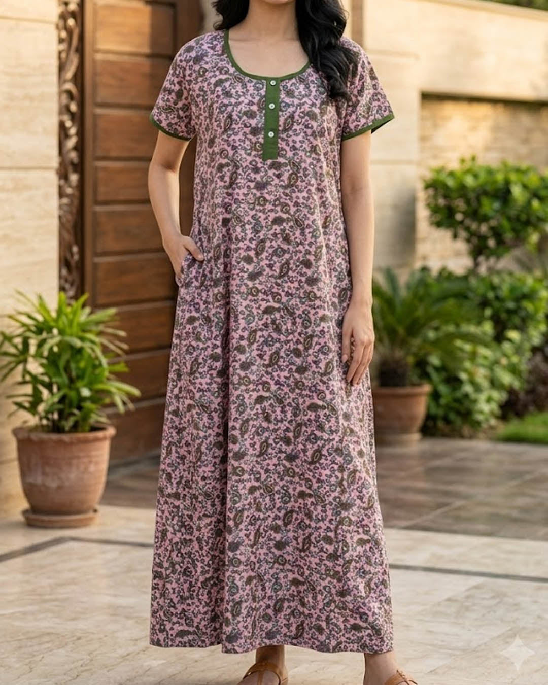 Imported Maxi cotton maxi No-3671 Velnoor Store