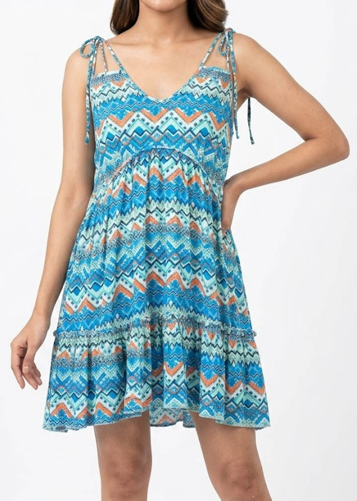 Imported Western mini dress chiffon mini dress No-1275 Velnoor Store