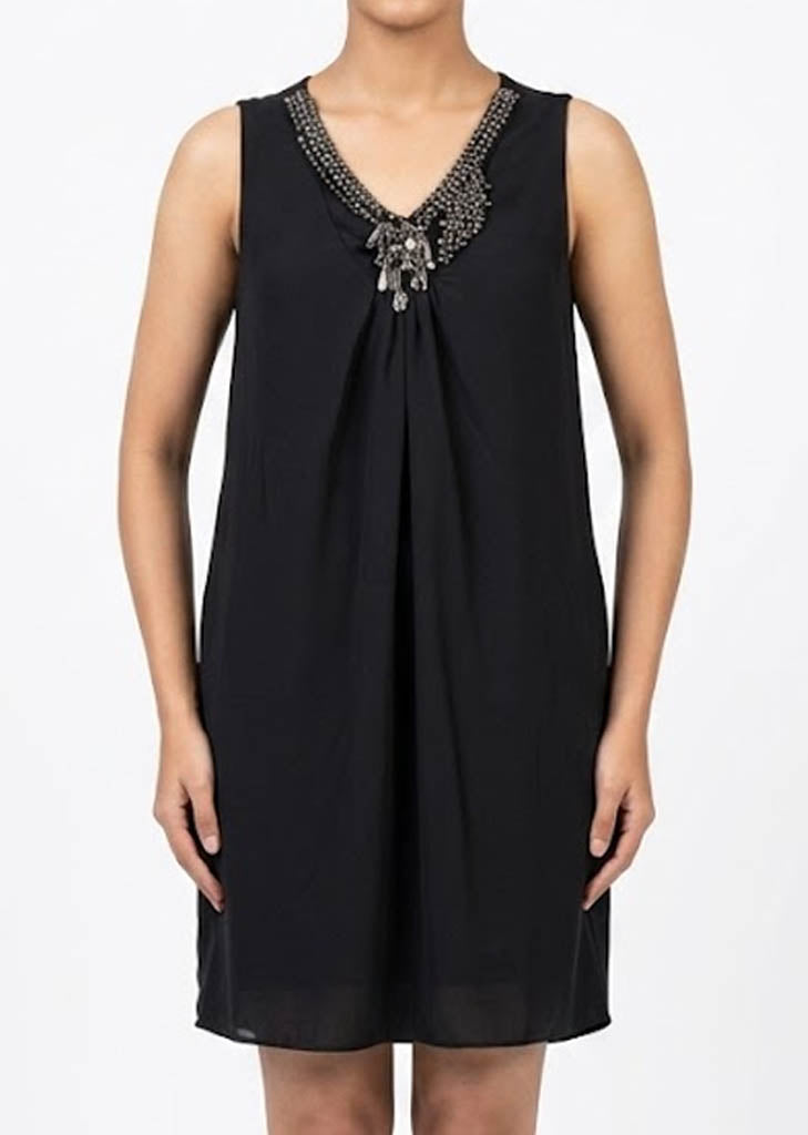 Imported Western mini dress silk jersey mini dress No-1343 Velnoor Store
