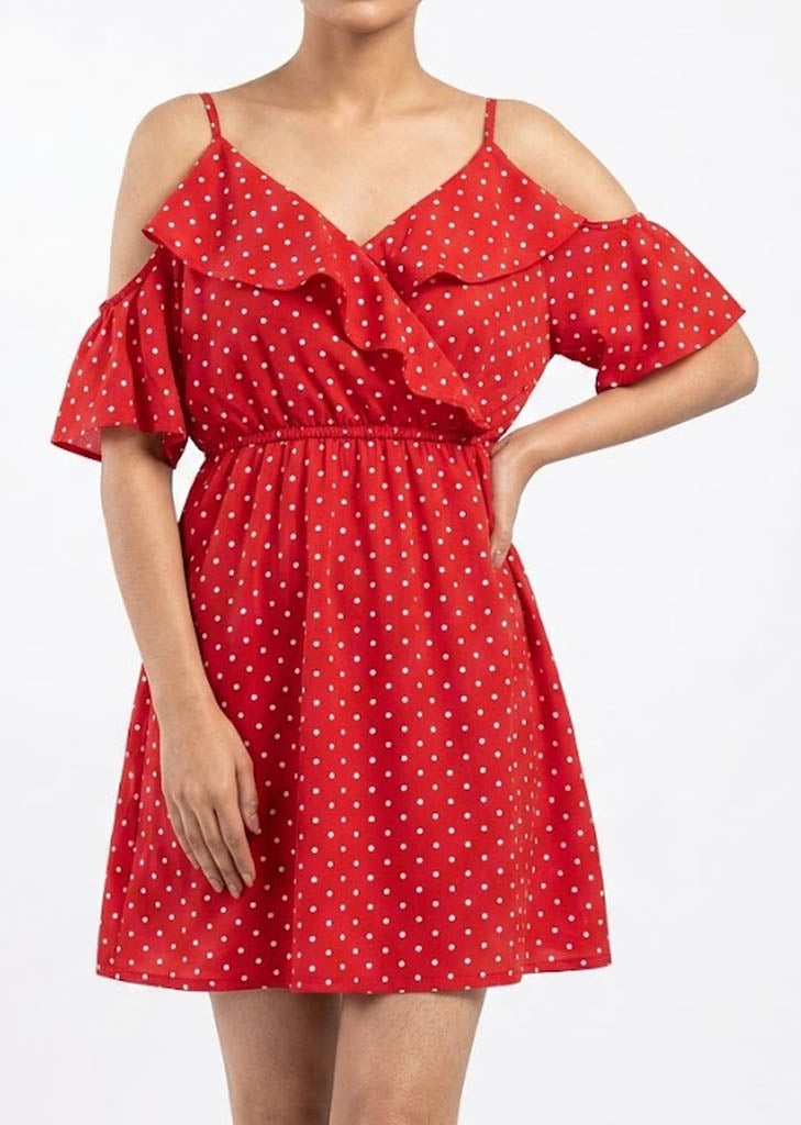 Imported Western mini dress chiffon mini dress No-1254 Velnoor Store