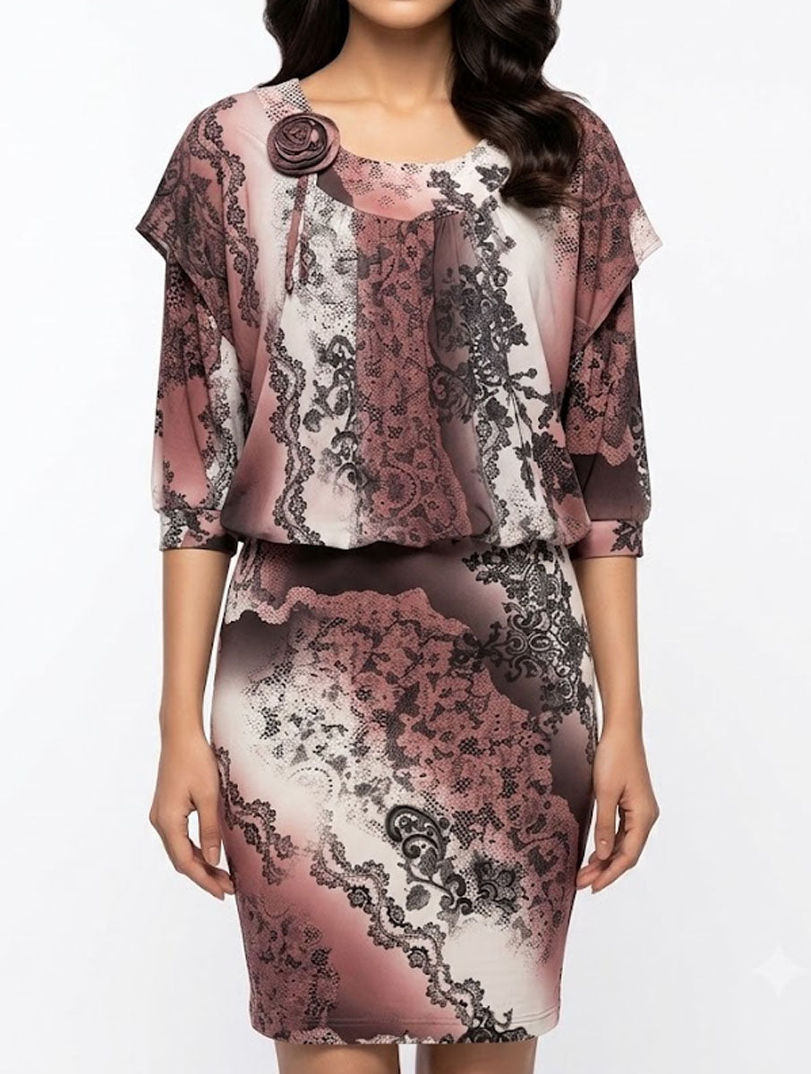 Imported Western mini dress chiffon mini dress No-2602 Velnoor Store