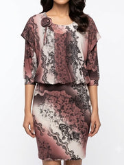 Imported Western mini dress chiffon mini dress No-2602 Velnoor Store