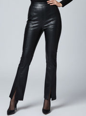 856 Black Women's Premium Soft Leather Pants | High Quality Faux Leather Pakistan - velnoor
