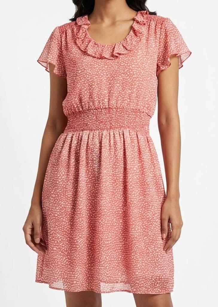 Imported Western mini dress chiffon mini dress No-1313 Velnoor Store