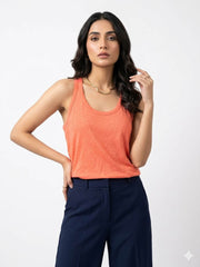 Imported women Sleeveless top linen Sleeveless top No-556 Velnoor Store