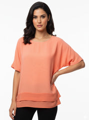 River Island half sleeve-top 183 - Premium Quality. Women's Fashion, Stylish Chiffon, Comfortable Wear.