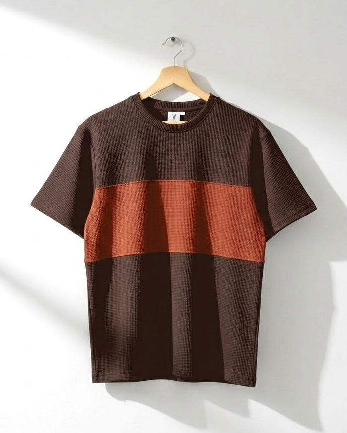 Premium Waffle Contrast T-Shirt