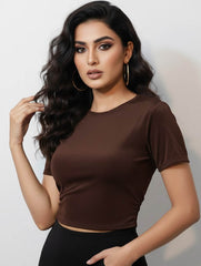 Silks-jersey half sleeve-top Velnoor Store