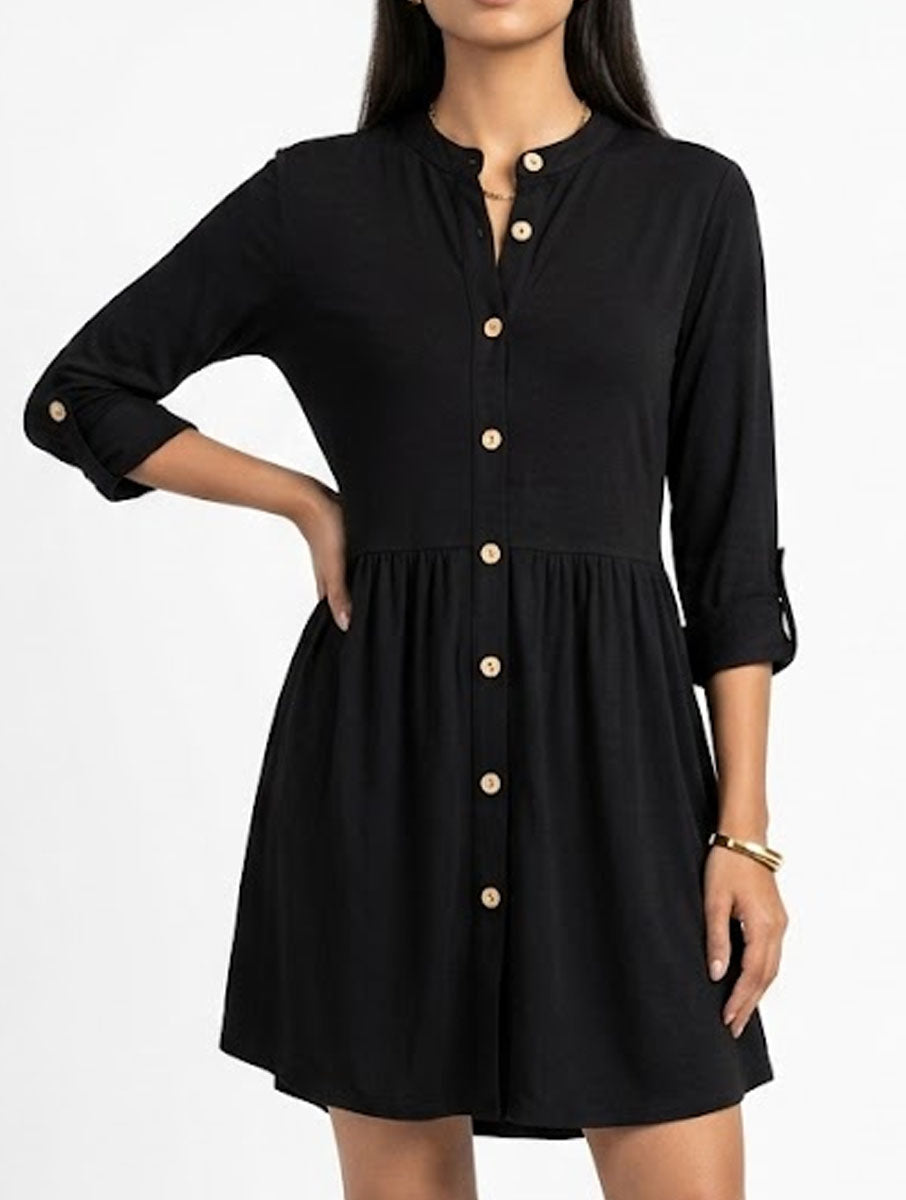 Imported Western mini dress linen mini dress No-2612 Velnoor Store