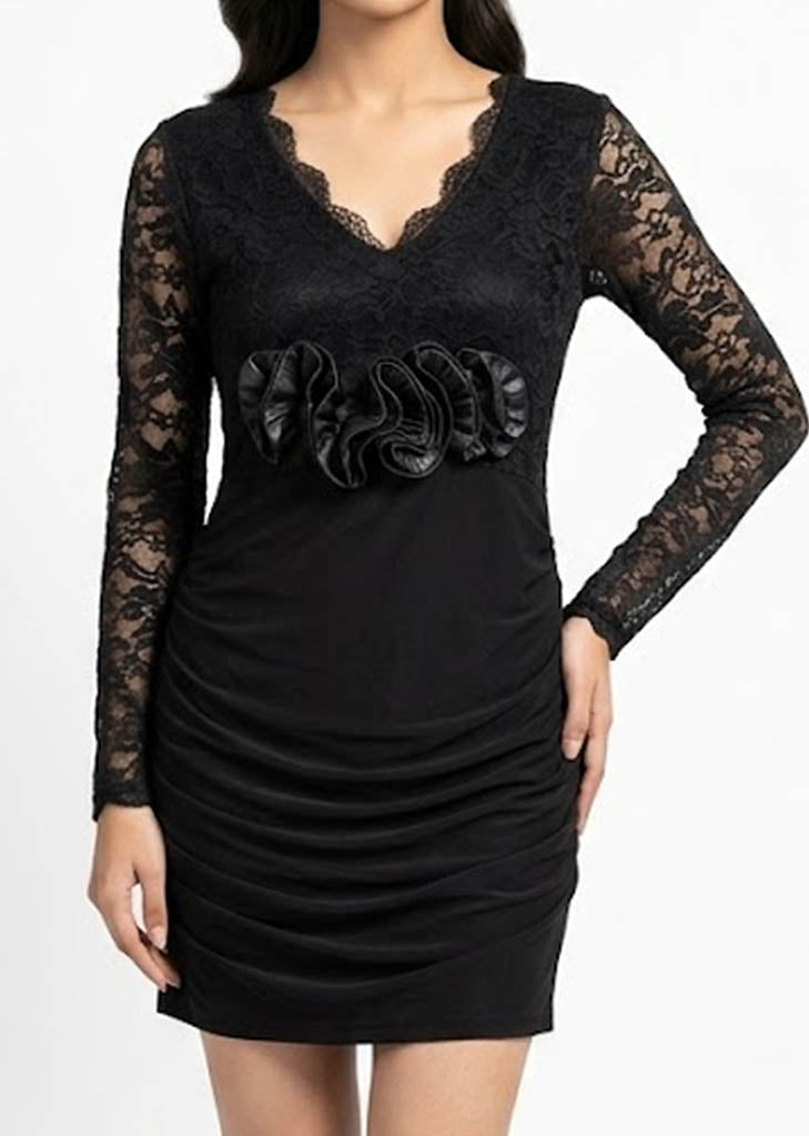 Imported Western mini dress silk jersey mini dress No-1310 Velnoor Store