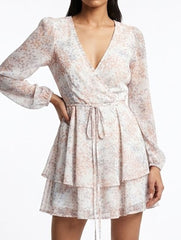 Imported Western mini dress chiffon mini dress No-2596 Velnoor Store