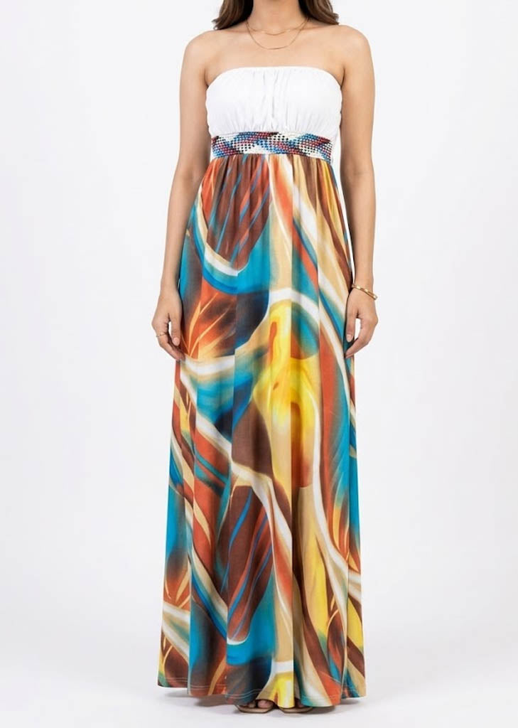 Imported Maxi silk jersey maxi No-1215 Velnoor Store