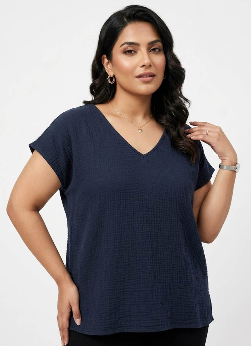Imported women half sleeve top cotton half sleeve top No-649 Velnoor Store