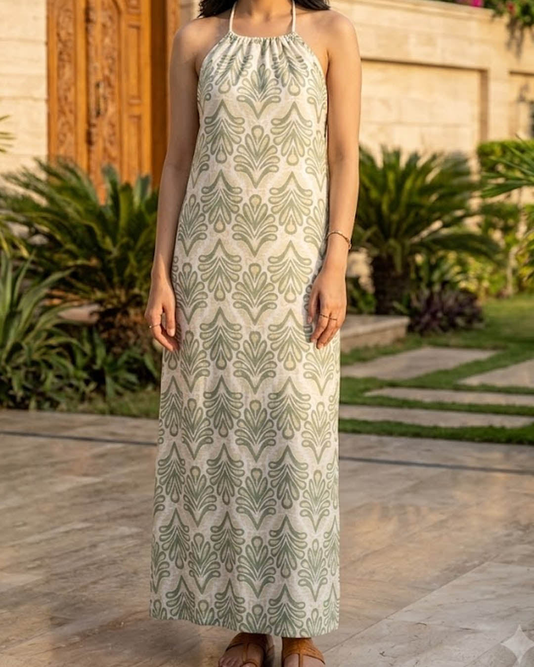 Imported Western long dress silk jersey long dress No-3288 Velnoor Store