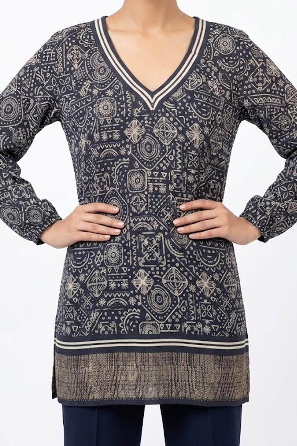 Imported Full sleeve top silk full sleeve top No-1535 Velnoor Store