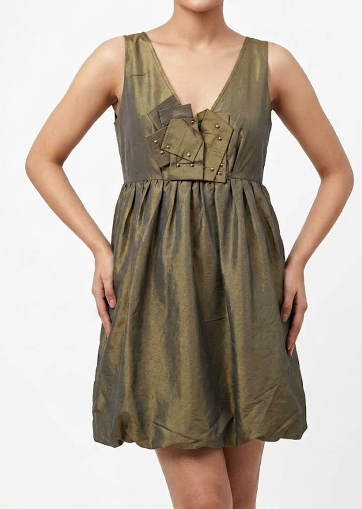 Imported Western mini dress silk jersey mini dress No-1285 Velnoor Store