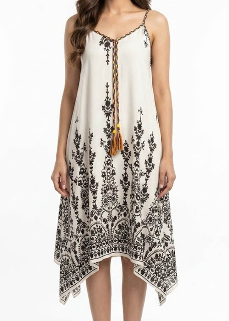 Imported Western mini dress silk jersey mini dress No-1272 Velnoor Store