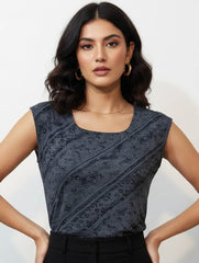 Silk-jersey sleeveless top Velnoor Store