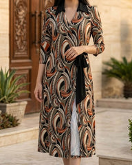 Imported Western mini dress jersey mini dress No-2865 Velnoor Store