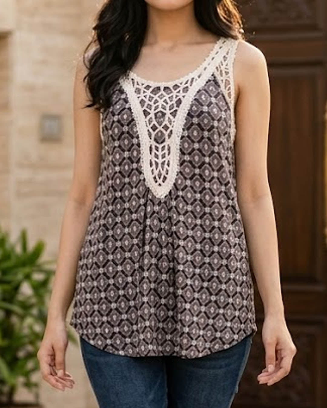 Imported Sleeveless chiffon sleeveless No-3511 Velnoor Store