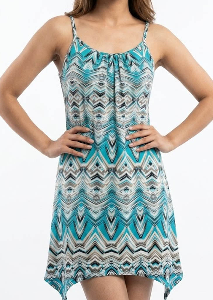 Imported Western mini dress silk jersey mini dress No-1306 Velnoor Store