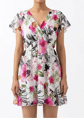 Imported Western mini dress chiffon mini dress No-991 Velnoor Store