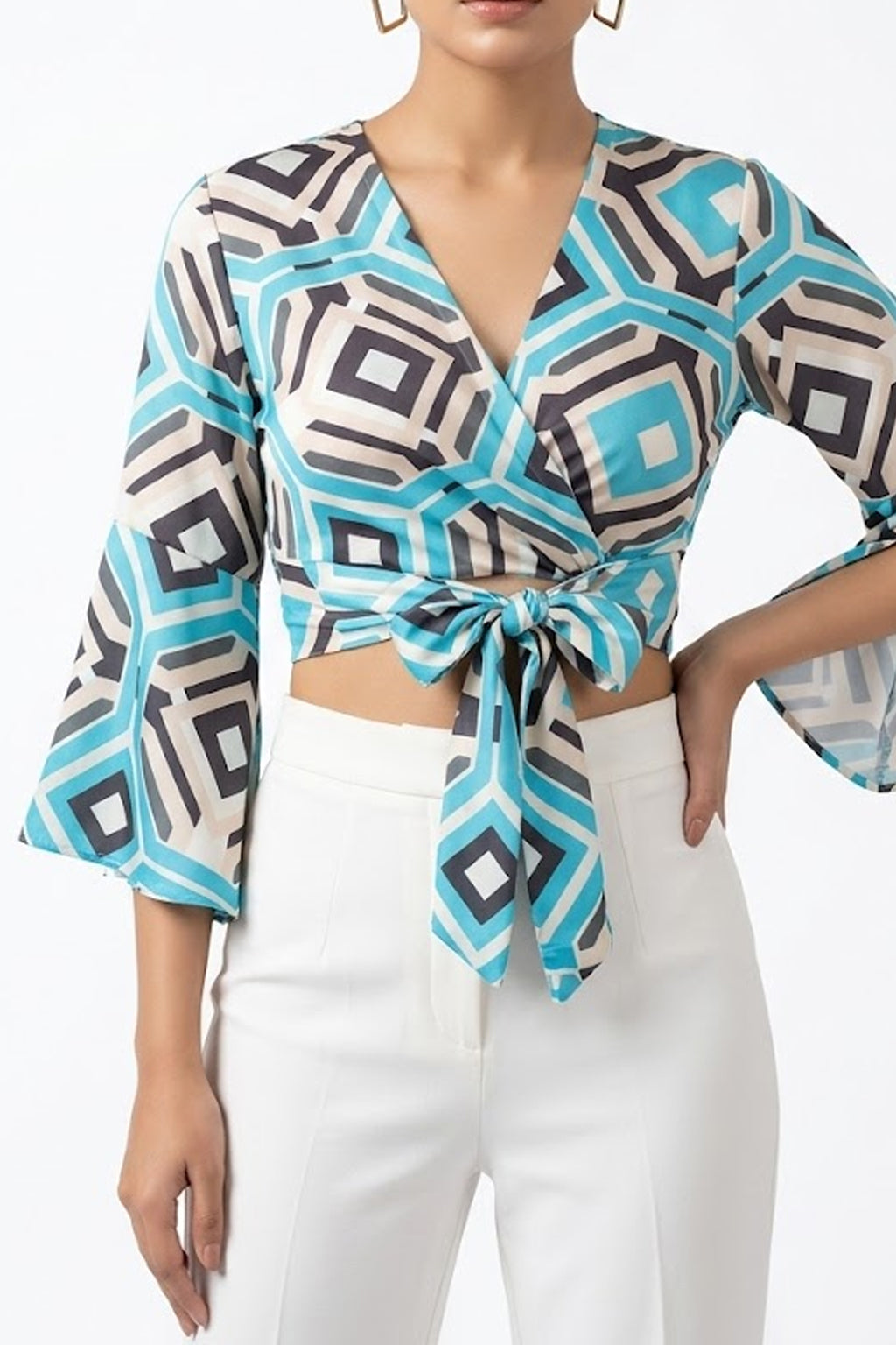 Imported crop top chiffon crop top No-1088 Velnoor Store