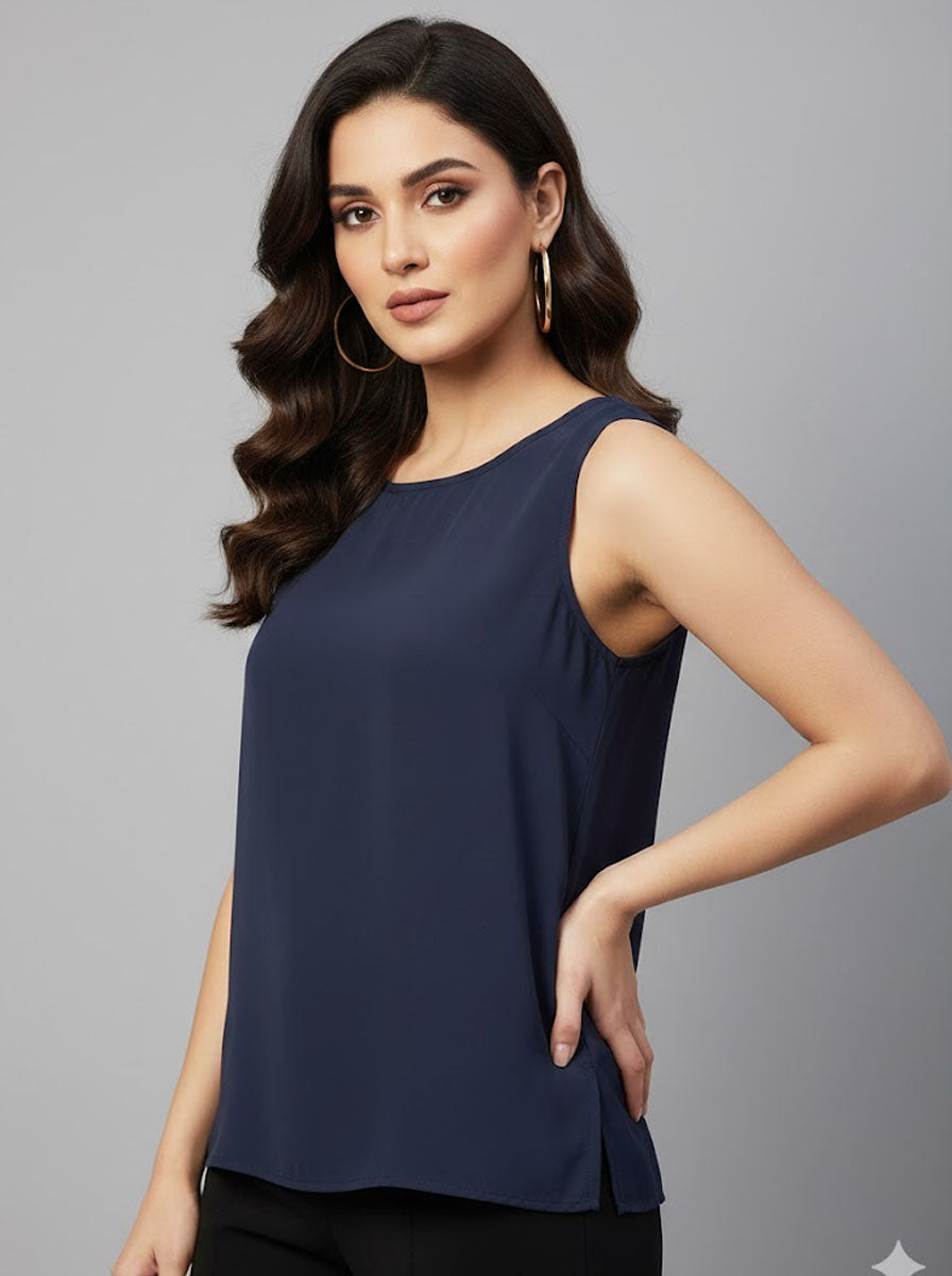 Lana Lee Sleeveless Top 194 - Premium Quality. Chiffon Stylish Fashion