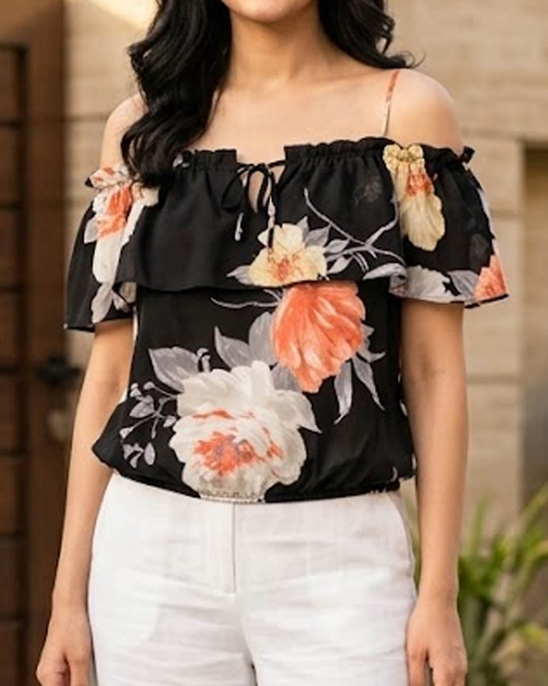 Crop top chiffon crop top No-2288 Velnoor Store