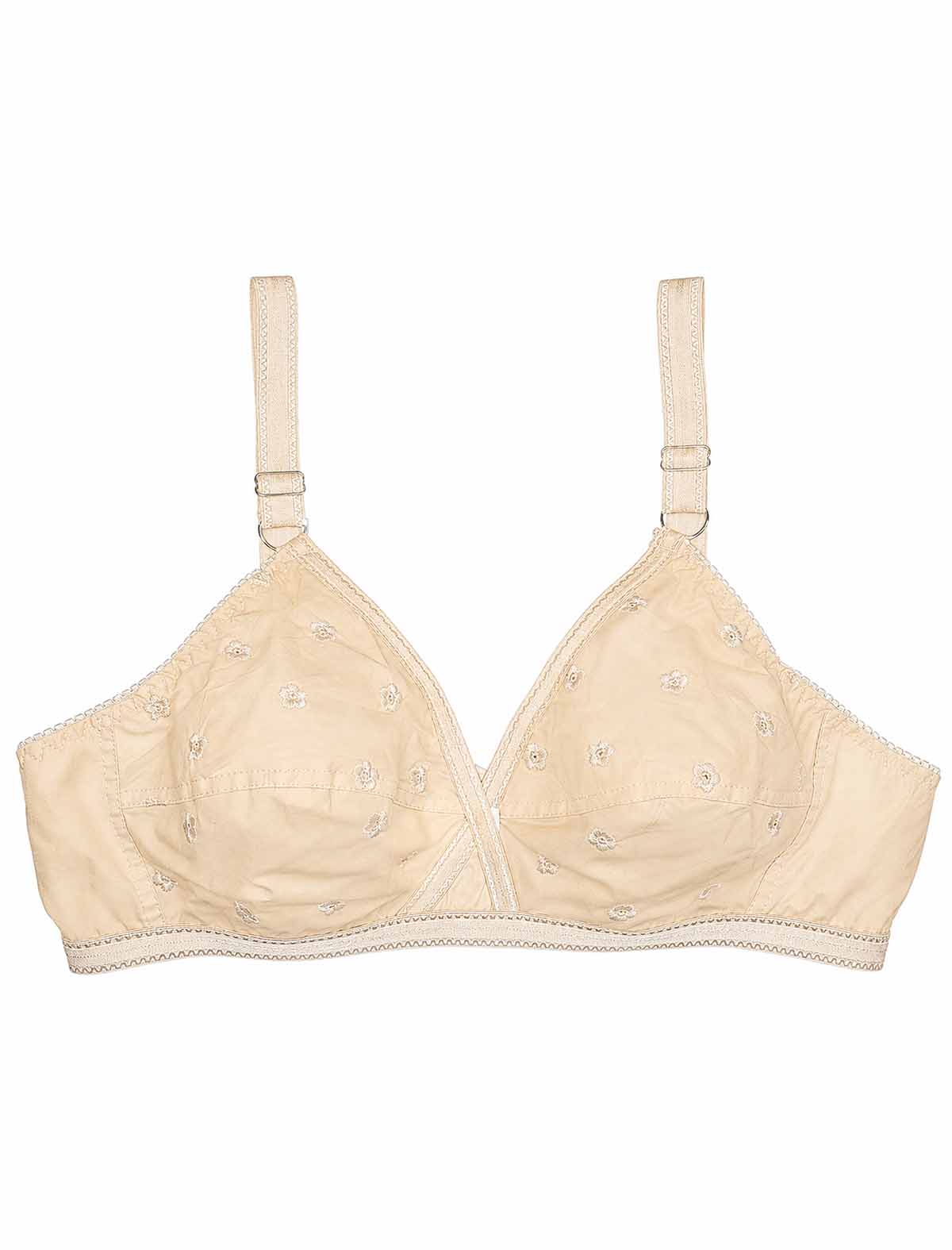 Premium women's non-padded with embroidered cups and adjustable straps