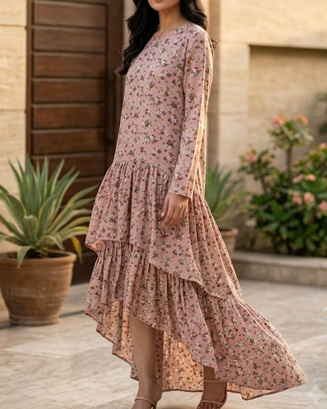 Imported Western long dress linen long dress No-2873 Velnoor Store