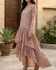 Imported Western long dress linen long dress No-2873 Velnoor Store