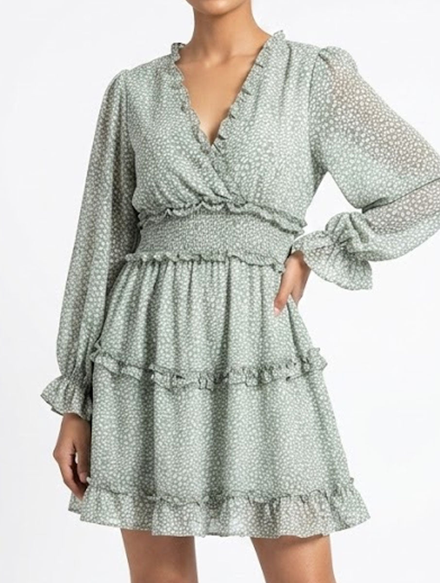 Imported Western mini dress chiffon mini dress No-2611 Velnoor Store
