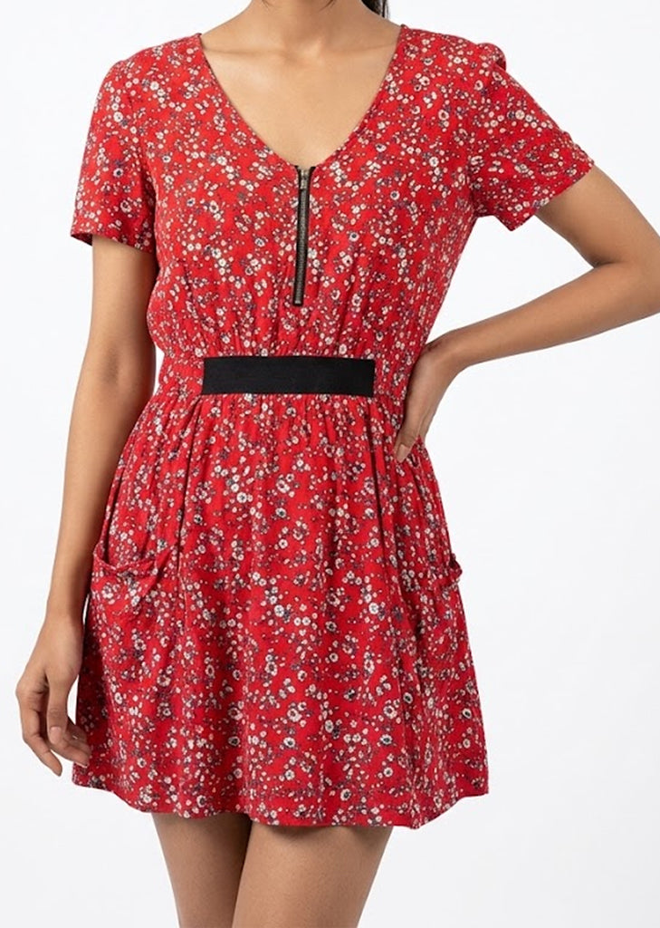 Imported Western mini dress lynen mini dress No-989 Velnoor Store
