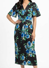 Imported Western long dress silk jersey long dress No-1299 Velnoor Store