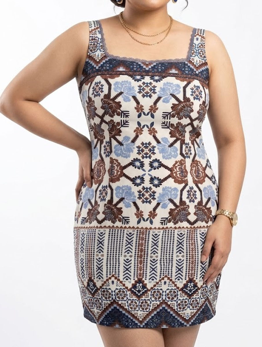Western mini dress linen mini dress No-2482 Velnoor Store