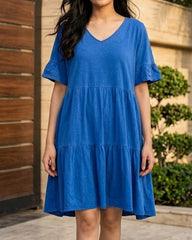 Imported Western mini dress cotton mini dress No-3351 Velnoor Store