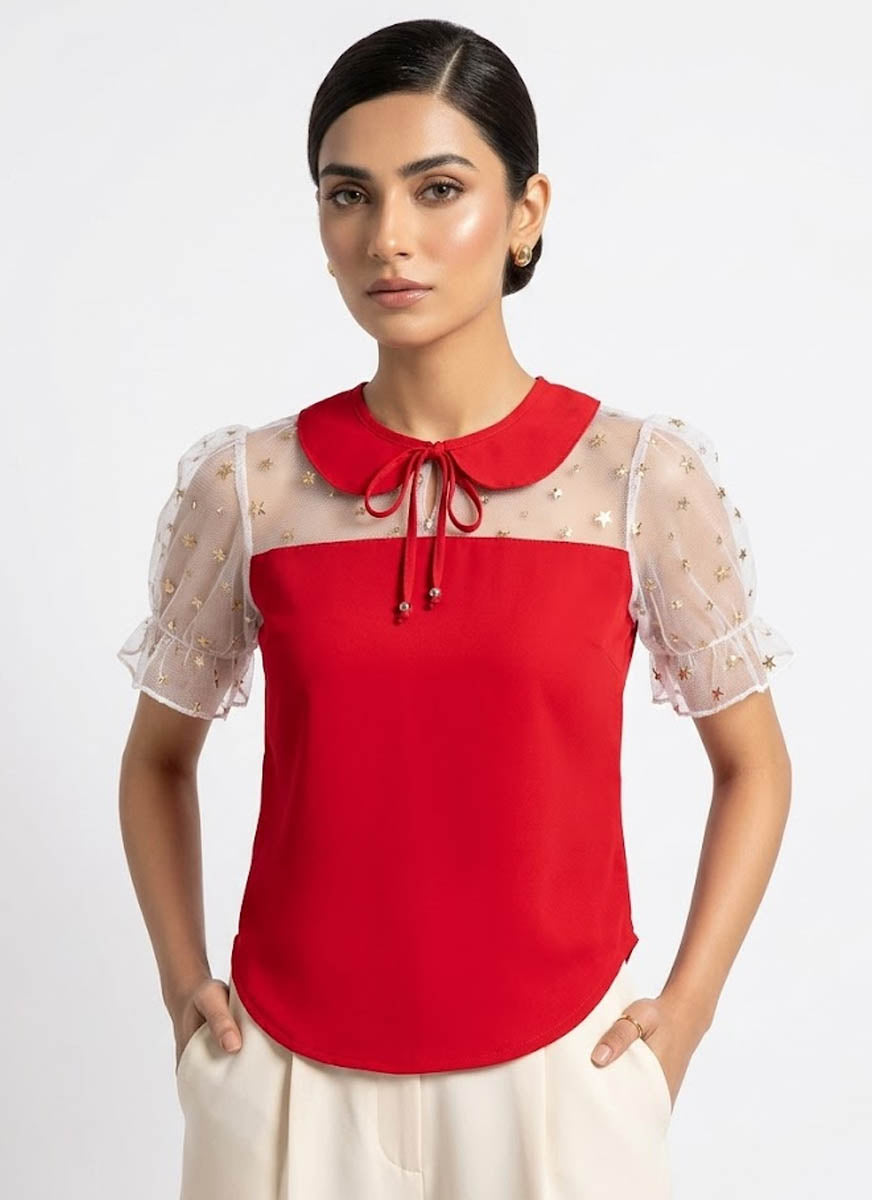 Imported women crop top chiffon crop top No-156 Velnoor Store