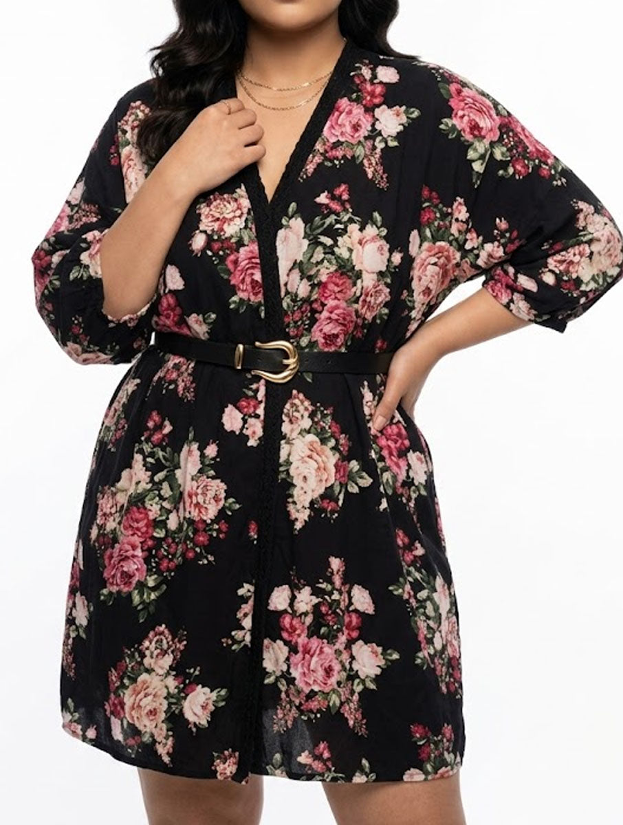 Western mini dress linen mini dress No-2495 Velnoor Store