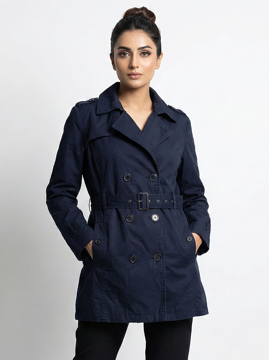 1813 Women's Straight Fit Winter Coat | Clean Look Pakistan - Velnoor