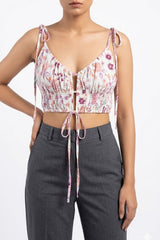 Imported crop top linen crop top No-1098 Velnoor Store
