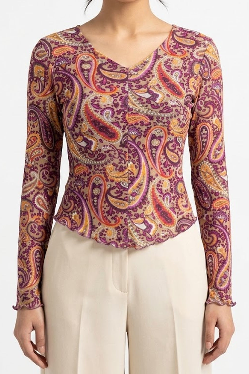 Imported Full sleeve top chiffon full sleeve top No-1570 Velnoor Store