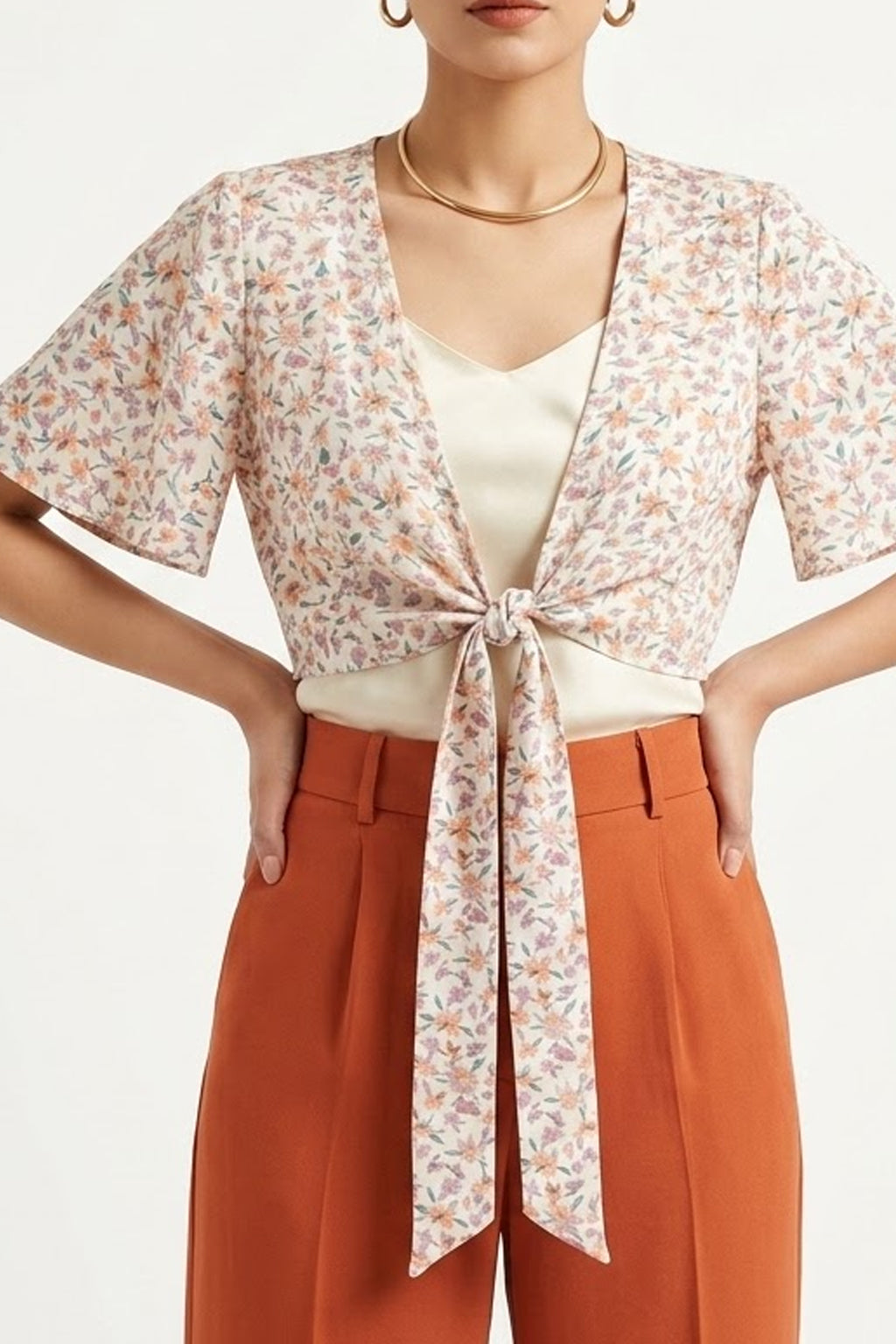 Imported crop top chiffon crop top No-1128 Velnoor Store