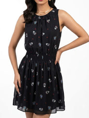 Western mini dress chiffon mini dress No-2503 Velnoor Store